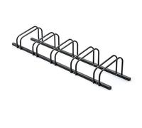 Rastrelliera Biciclette Portabiciclette verticale da pavimento, cavalletto da parcheggio in acciaio con capacità 2-6, ideale per l'uso in comunità e campus(Black 5 racks)