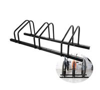Rastrelliera Biciclette Portaoggetti autoportante, supporto da parcheggio verticale per biciclette da 2-6 capacità, compatibile con mountain bike e biciclette da strada(Black 3 racks)