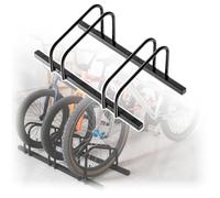Rastrelliera Biciclette Portaoggetti rimovibile, supporto per biciclette verticale di facile montaggio, capacità 2-6, ideale per garage e parcheggio comunitario(Black 2 racks)
