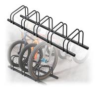 Rastrelliera Biciclette Portaoggetti rimovibile, supporto per biciclette verticale di facile montaggio, capacità 2-6, ideale per garage e parcheggio comunitario(Black 5 racks)