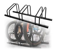 Rastrelliera Biciclette Rastrelliera verticale per garage, cavalletto da parcheggio per biciclette in acciaio con capacità 2-6, compatibile con qualsiasi(Black 3 racks)