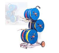 Rastrelliera bobine filo,Soluzione efficiente srotolamento,Dispenser industriale rastrelliera in filo acciaio,per un'efficiente distribuzione dei cavi in fabbrica(6 trays)