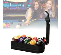 Rastrelliera da Allenamento per Biliardo PRO, Trainer di Abilità per Pool & Lanciatore di Palle, Rastrelliera per Palle da Biliardo Stampata in 3D, Contiene 15 Palle, Aiuto per Allenamento Black