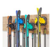 Rastrelliera da parete per sci e snowboard per garage, adatta a qualsiasi sci/tavola, senza danni, multicolore, 4 pezzi