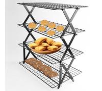 Rastrelliera di Raffreddamento Pieghevole 3 Livelli Salvaspazio Acciaio Panifici