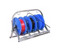 Rastrelliera for bobine di filo, distributore di cavi a 3/4 bobine, supporto for bobine di cavi multi-bobina, adatto for applicazioni industriali e di vendita al dettaglio(3 reel)