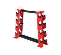 Rastrelliera For Manubri, For Kettlebell Professionale A Doppio Strato, Piccolo Espositore For Attrezzature Da Palestra, Capacità Di Peso 80 Kg, Può Contenere 8-16(Red)
