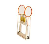 Rastrelliera For Racchette Da Badminton Con Ripiani A Doppio Livello, Spazio Di Archiviazione, For Club Scolastico (include Solo Rack)(Color 1)
