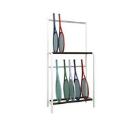 Rastrelliera For Racchette Da Tennis A 2 Livelli Con Morbida Spugna In Schiuma, Può Contenerne 26, For Campo Da Palestra, Scuola, Club (include Solo Rack)(Color 1)