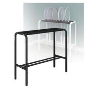 Rastrelliera for Racchette da Tennis, Espositore da terra for racchette da badminton, salvaspazio, supporto for racchette da tennis in metallo con braccioli in schiuma.(Black)