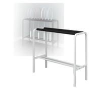 Rastrelliera for Racchette da Tennis, Espositore da terra for racchette da tennis con braccioli in schiuma, supporto for racchette da badminton, capacità 20 rack(White)