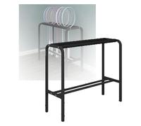 Rastrelliera for Racchette da Tennis, Espositore for racchette da badminton in metallo con braccioli in schiuma, salvaspazio, for garage e campi da tennis.(Black)