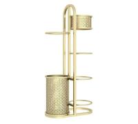 Rastrelliera for Racchette da Tennis, Supporto for racchette e palline con spazio superiore, for racchette da badminton, tennis, badminton e basket.(Gold,45x22x115cm)