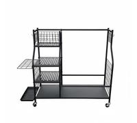 Rastrelliera Golf 27 Slot con Ruote Portasacca da Golf Nero