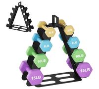 Rastrelliera Manubri Porta pesi manubri Supporto per manubri per Palestra Casa(capacità di Peso 100 kg,No Manubri) (4-tier)