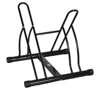 Rastrelliera per 2 Biciclette con Pneumatici fino 6.5 cm, Nero, 60x54x57cm