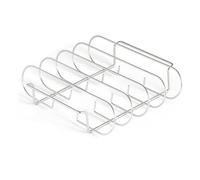 Rastrelliera per Barbecue, con 4 Inserti, Grande Supporto Verticale in Acciaio, per Grigliare Carne, per casa, Picnic, Barbecue, Esterni, Campeggio, Cortile, P