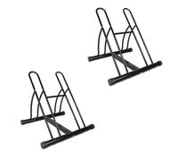 Rastrelliera per Biciclette 4 Duo Ruote Stand Nero Doppio