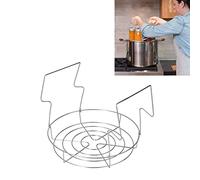 Rastrelliera per conserve in acciaio inossidabile, capacità per 8 barattoli di vetro (16 once fluide ciascuno), acciaio inossidabile 304, manici sagomati pieghevoli anti-brezza,