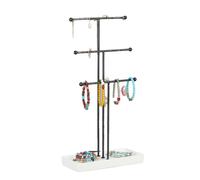 Rastrelliera per Gioielli Rimovibile un 3 Livelli Nera un Forma di T per Br8654