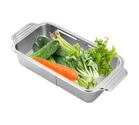 Rastrelliera Per Lavello Regolabile - Scolapasta Espandibile, Portapiatti Sopra Il Lavabo, Di Filtro Multifunzione Che Fornisce Un Efficiente Lavaggio E Drenaggio Per Il Bancone Del,
