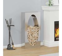Rastrelliera per Legna da Ardere 50x23x100 cm in Acciaio Inox