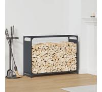 Rastrelliera per Legna da Ardere Antracite 90x28x65 cm