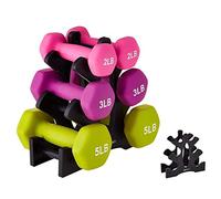Rastrelliera per Manubri, Supporto per Manubri a 3 Livelli, Supporto per Pesi, Allenamento per La Forza, per Allenamento in Palestra a Casa, 23 x 22,5 x 8,5 cm (Manubri Non Inclusi)