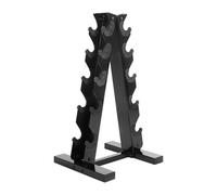 Rastrelliera per manubri, supporto per manubri a 5 livelli, rastrelliera per manubri in acciaio, capacità di carico di 100 kg (nero)