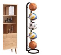 Rastrelliera Per Pallacanestro - Garage Per Palloni, Espositore Verticale Per Calcio In Ferro,Rastrelliera Per Palloni Sportivi A 5 Strati, | Organizzatore Di Palline Per La Casa, Rack Rimovibili Per
