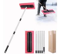 Rastrelliera per tettuccio della neve, scopa in schiuma per neve, 122 cm, raschiatore con rastrello resistente e durevole, strumento per la rimozione del ghiaccio con manico ergonomico, rimozione