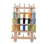 Rastrelliera, Porta Filo Ricamo, Portafonga In Legno, Tiene Fino A 30 Bobine E Design Del Legno Naturale, Montative A Parete O Indipendente, 7,96x6.9x10.64 Pollici, Per Mamme, Mogli, Familiari E Amici
