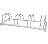 Rastrelliera portabici porta biciclette 3 4 posti bici acciaio zincata da terra (4 POSTI cm 39,5x124)