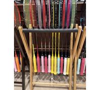 Rastrelliera Racchetta Tennis Supporto da Pavimento per Racchette da Badminton/tennis, Rastrelliera in Legno per Racchette da Tennis, Supporto per Attrezzature Sportive, Garage per Palestre e Stadi(Li