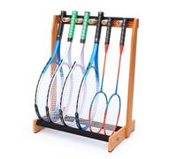 Rastrelliera Racchetta Tennis Supporto da Terra in Legno per Racchette da Tennis, Porta Racchette da Tennis per Palestra, Scuola e Casa(66cm (26") Width)