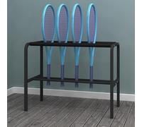 Rastrelliera Racchetta Tennis Supporto per Racchetta da Tennis da Pavimento, Porta Racchette da Tennis In Ferro con Spugna Antigraffio, Organizzatore per Racchette da Badminton da Garage di Grande Cap