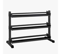 Rastrelliera rack porta manubri JK Fitness RMJ-3R, 3 ripiani, acciaio, compatta