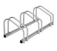 RASTRELLIERA SUPPORTO PER 3 BICICLETTE STAND PAVIMENTO PARETE PORTABICI ACCIAIO