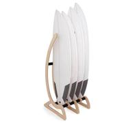 Rastrelliera Verticale for Tavola da Surf, Supporto Espositoreda Interno for 4 Tavole, Supporta 150 lbs, for Shortboard, Snowboard, Skateboard, Sci e Wakeboard