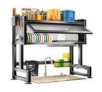 Rastrelliere e Supporti Informazioni su questo prodotto:Dite addio al disordine in cucina: Stanco di una cucina disordinata? Questo scolapiatti è dotato di un porta-spugna, un porta-utensili, un suppo