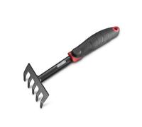 Rastrellino da giardinaggio a 5 denti in Acciaio Verniciato, con Manico in gomma antiscivolo