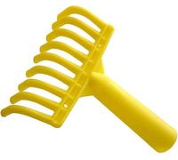 Rastrellino per Olive Manuale, 9 Denti in Plastica, Giallo, Pettine Leggero e Resistente per Raccolta Olive