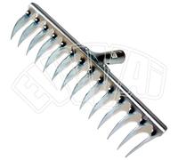 RASTRELLO 12 DENTI AERATORE ZINCATO ARIEGGIATORE PER GIARDINO PRATO INGLESE ERBA