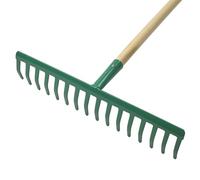 Papillon Rastrello 16 denti con manico in legno 395 mm