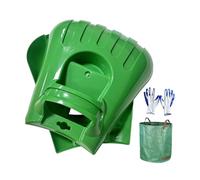 Rastrello a mano per pala a foglie, grande raccoglitore portatile per pinze da giardino robuste con cinghie regolabili, strumento leggero in polipropilene per giardino, prato, aiuola