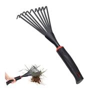 Rastrello a mano | Rastrello a mano resistente con 9 denti, rastrello resistente con manico ergonomico per allentare il terreno, giardinaggio e coltivare