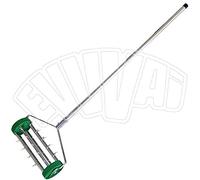 RASTRELLO AERATORE CON RUOTE E MANICO 120 CM ARIEGGIATORE GIARDINO PRATO INGLESE