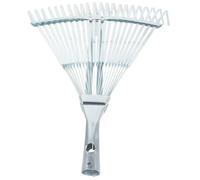 Rastrello al Foglie per Giardino Acciaio Regolabile da Carbonio Argento