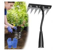 Rastrello da diserbo in ferro 2.0, 2026 Strumento for diserbo da giardino for carichi pesanti aggiornato Estrattore di erbacce multifunzionale in acciaio al carbonio(6 Teeth)