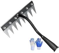 Rastrello Da Diserbo In Ferro 2.0, 5/6/7/8 Denti Rastrello Da Giardino In Acciaio Al Carbonio Rastrelli In Ferro for Impieghi Pesanti Attrezzi Da Giardinaggio(8 Teeth)
